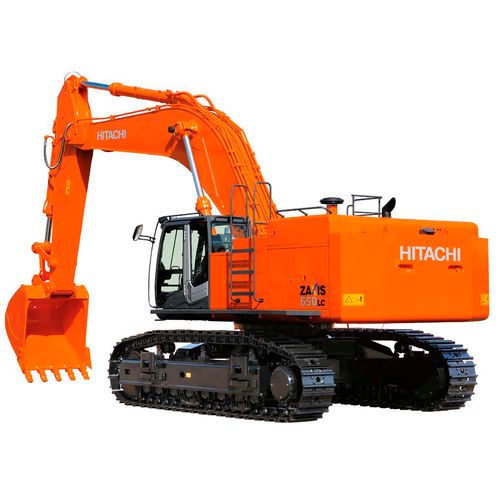 Excavadora con martillo en Belchite Excavadora con martillo en Belchite